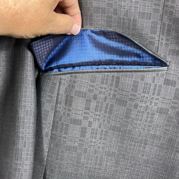 Billy London UK Mens 2 Button Blazer Size‎ 38L Gray Polyester Rayon - Picture 2 of 10